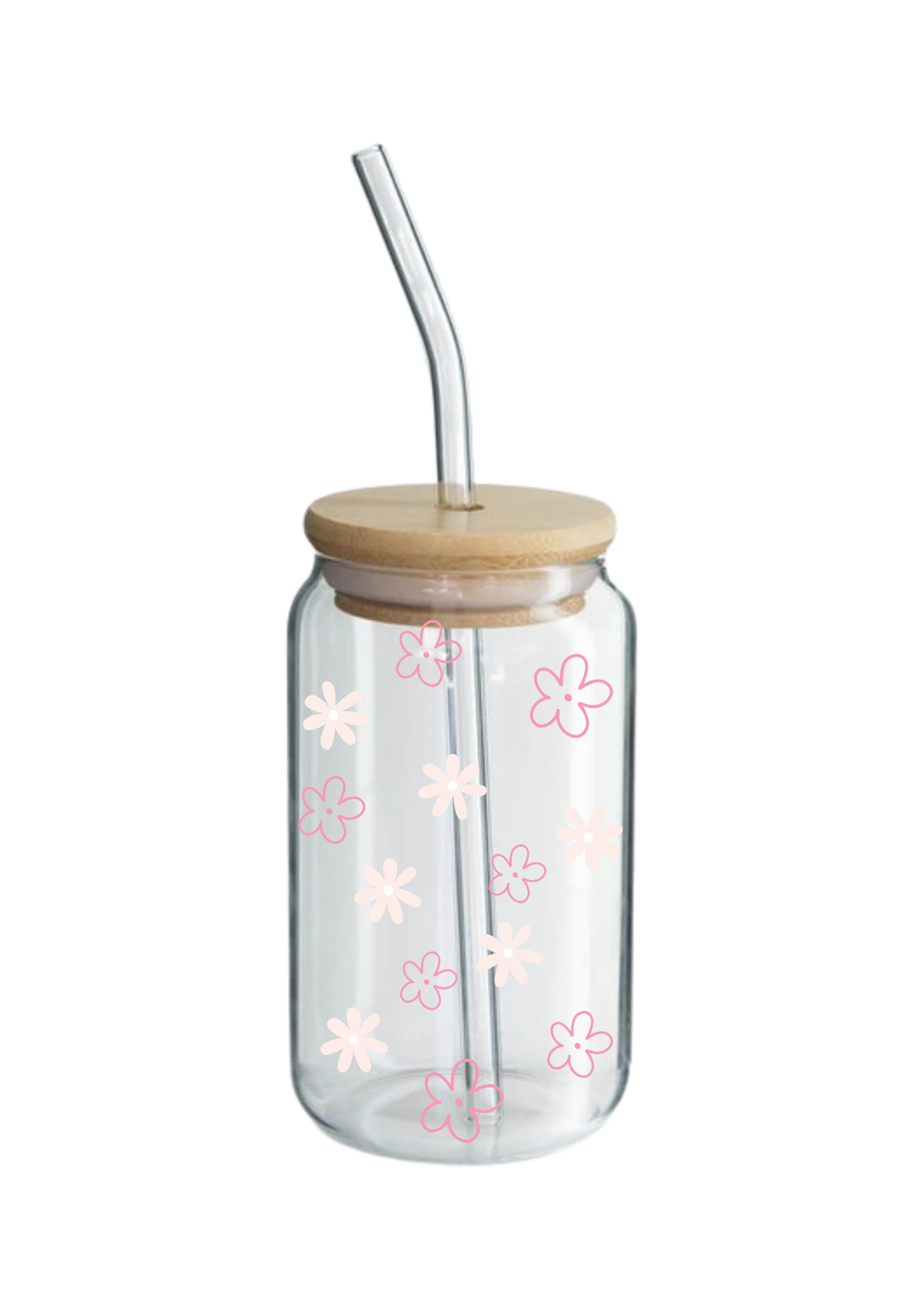 Glass Tumbler with Straw