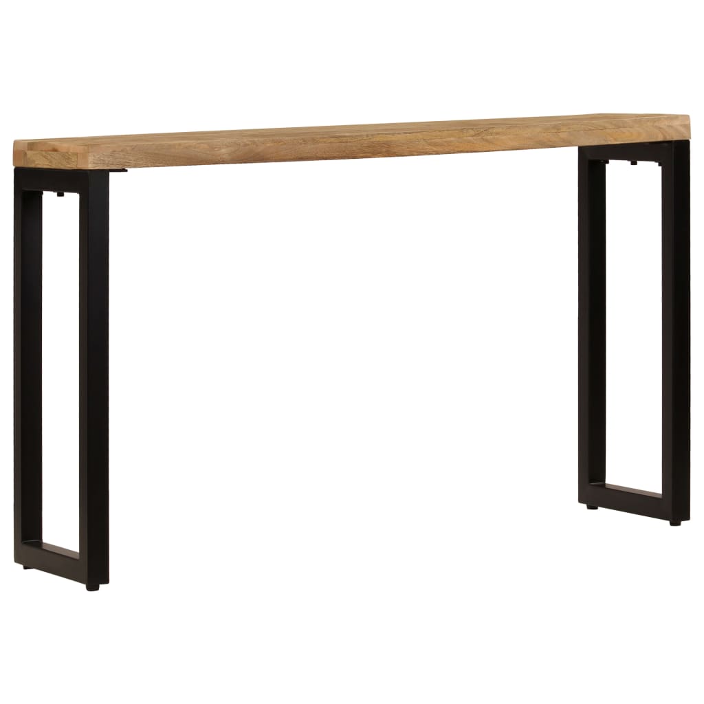 NNEVL Console Table 120x35x76 cm Solid Wood Mango and Steel
