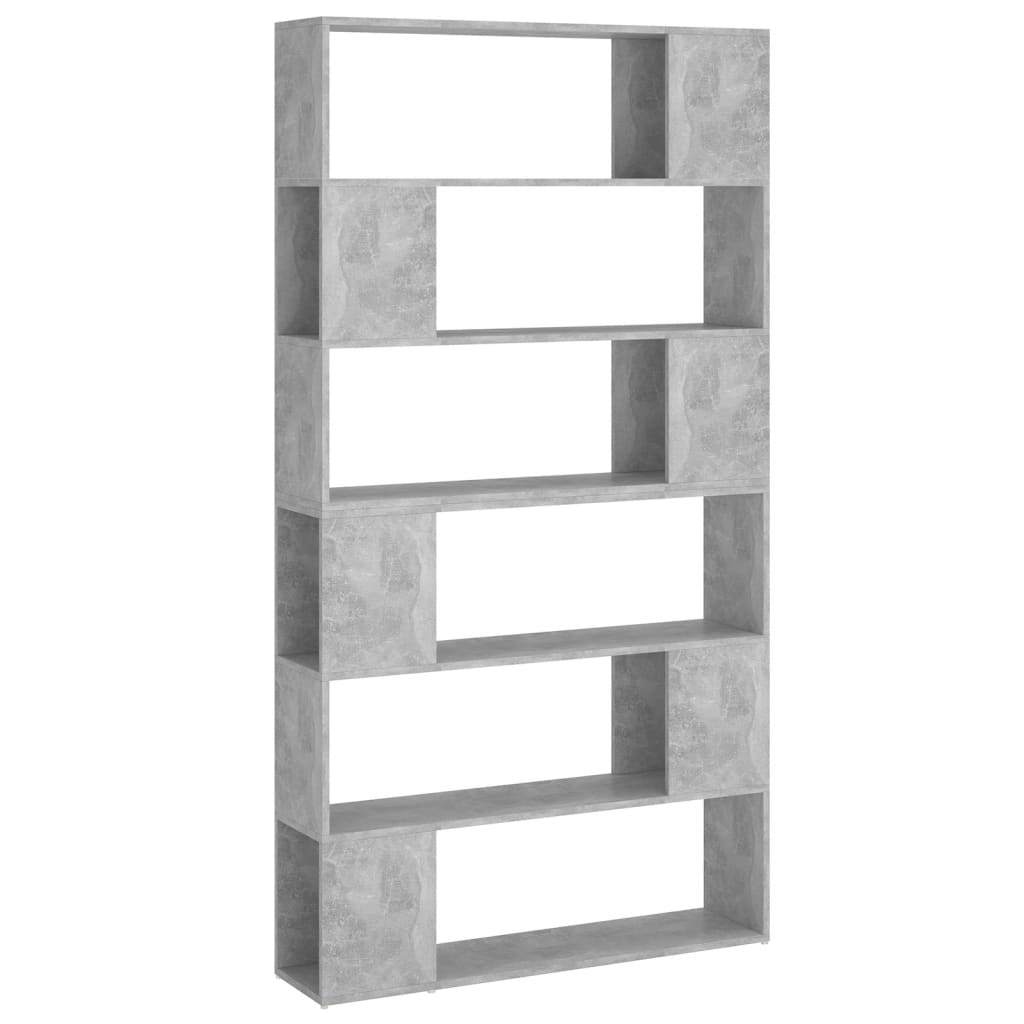 NNEVL Book Cabinet Room Divider Concrete Grey 100x24x188 cm