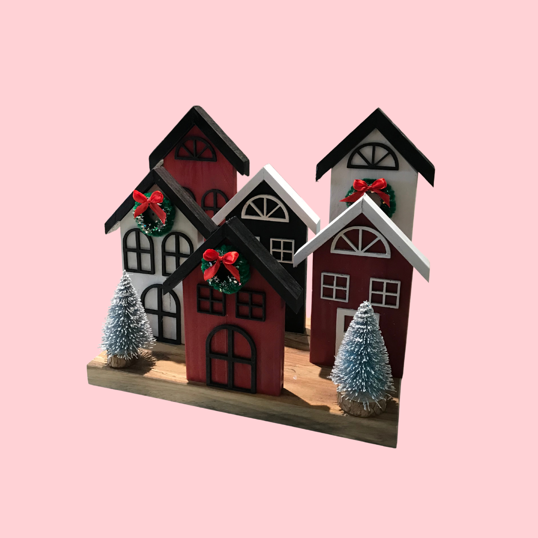 Wooden Christmas Village