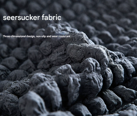 NNEDSZ Wine-red Single Sofa Bubble Gauze Sofa Cover with Skirt - Full Elastic Dustproof Single Seater 90-140cm